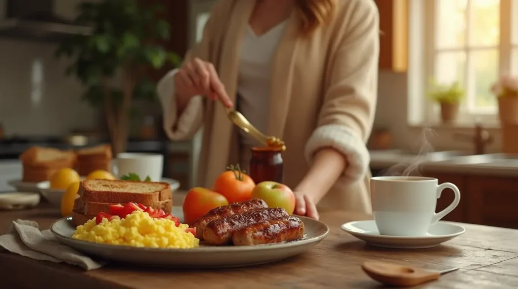 Beef Breakfast Sausage serving
