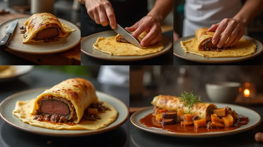 beef wellignton crepe recipe step by step