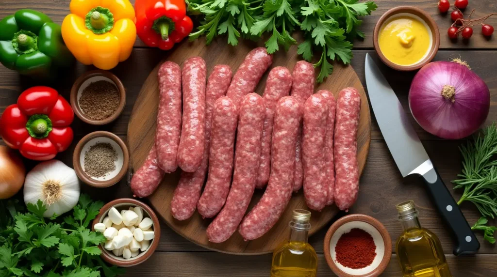 beef sausage recipes ingredients