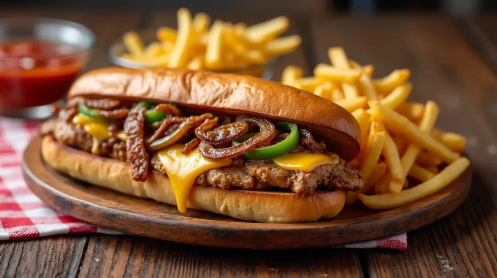 chicken steak and cheese