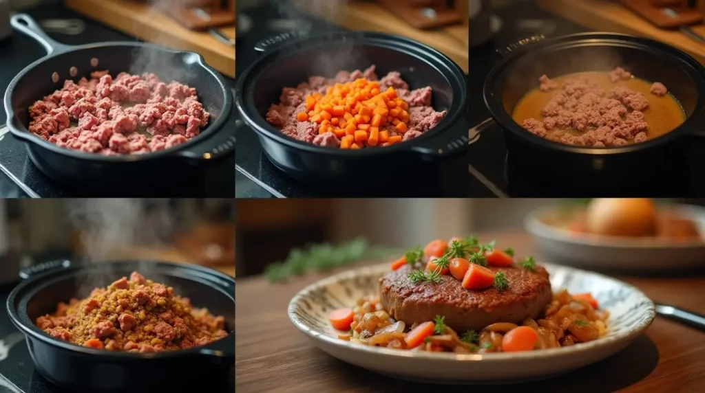 chop meat crock pot recipes Step-by-Step Instructions