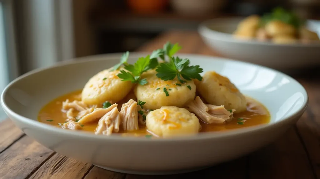 southern dinner idea - classic Chicken and Dumplings recipe