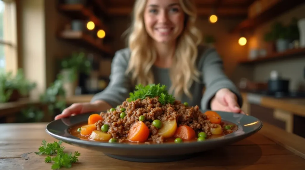 crockpot ground beef stew recipe serving