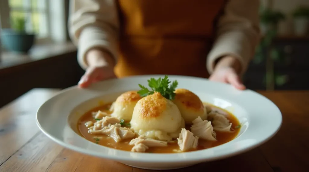 Southern Dinner Ideas- classic Chicken and Dumplings recipe serving