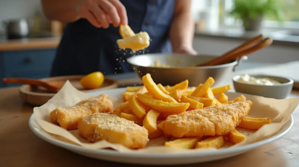 cooking Gluten Free Fish and Chips step by step
