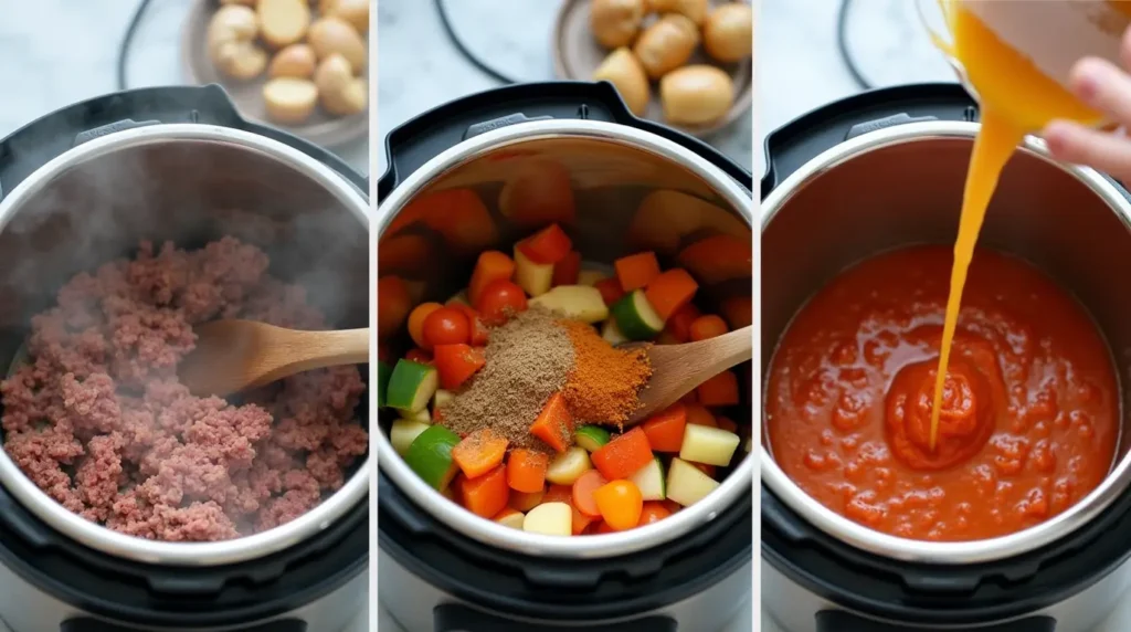instant pot recipes ground beef step by step