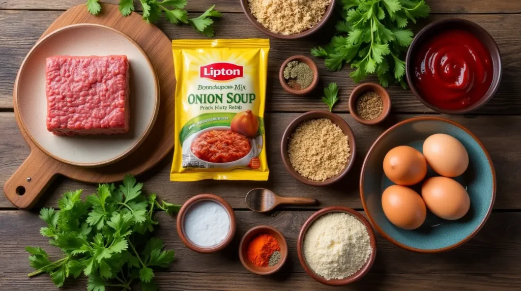 lipton onion soup meatloaf recipe ingredients