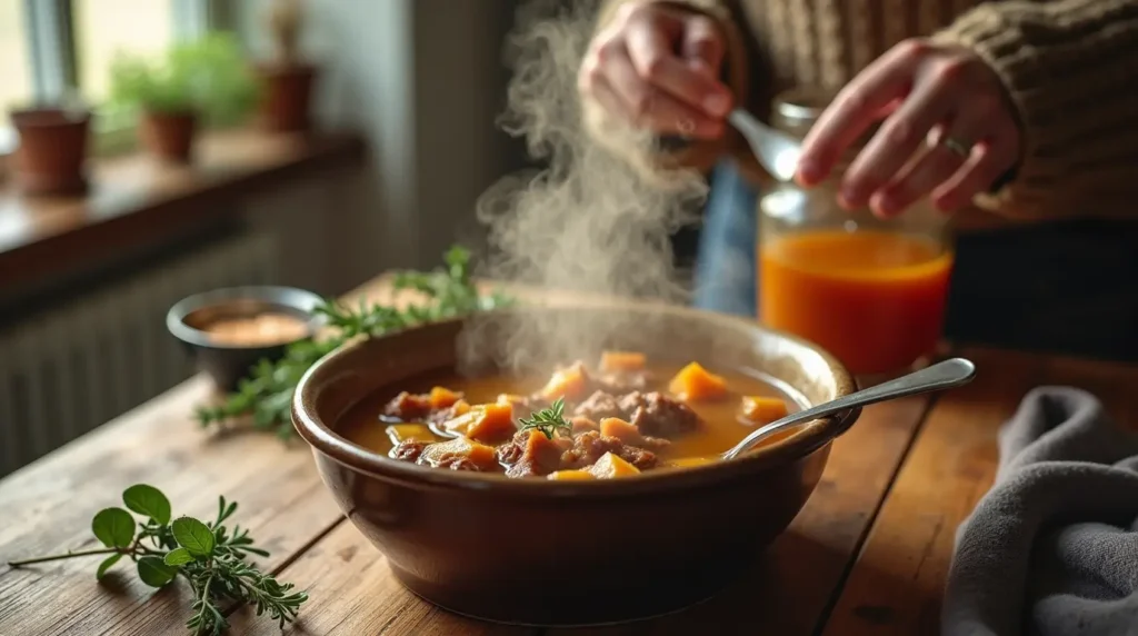 meat stock recipe serving