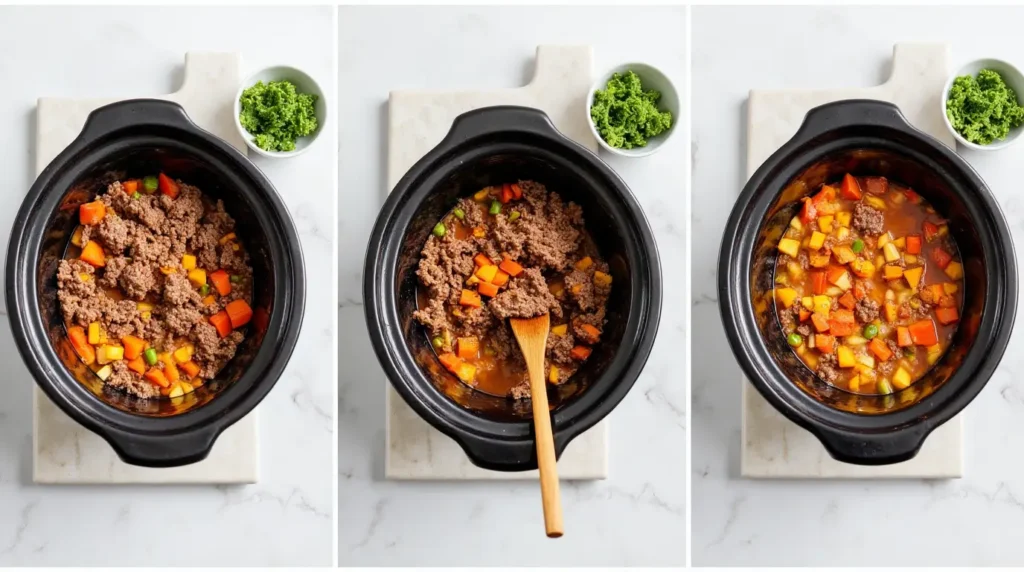 Crock Pot Recipes with Ground Beef step by step