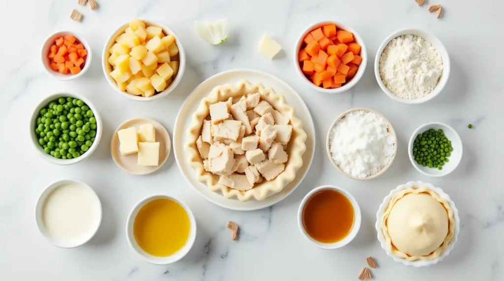 Mini Chicken Pot Pie Recipe ingredients