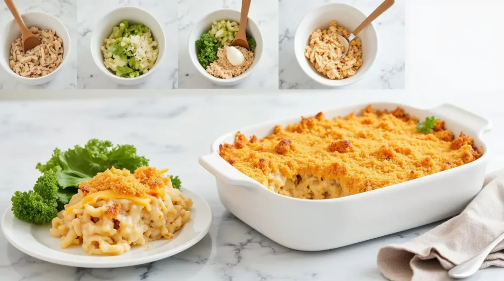 Tuna Fish Casserole Recipe Cream of Mushroom serving