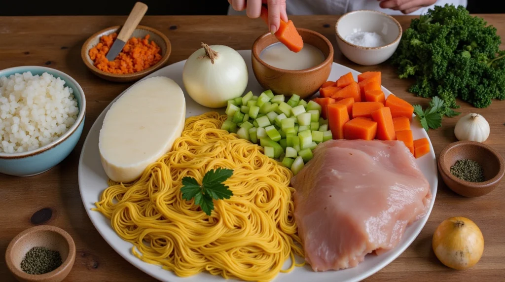 chicken and egg noodle recipes ingredients