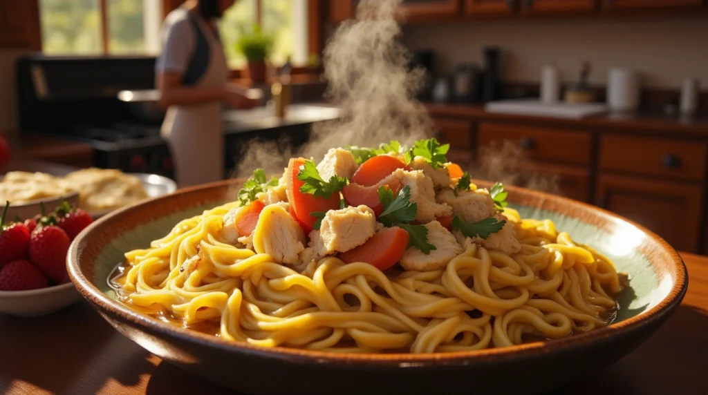 chicken and egg noodle recipes serving