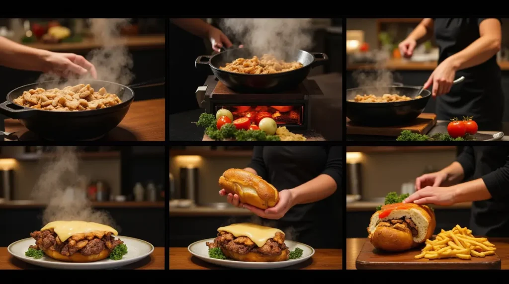 chicken philly cheesesteak recipe step by step