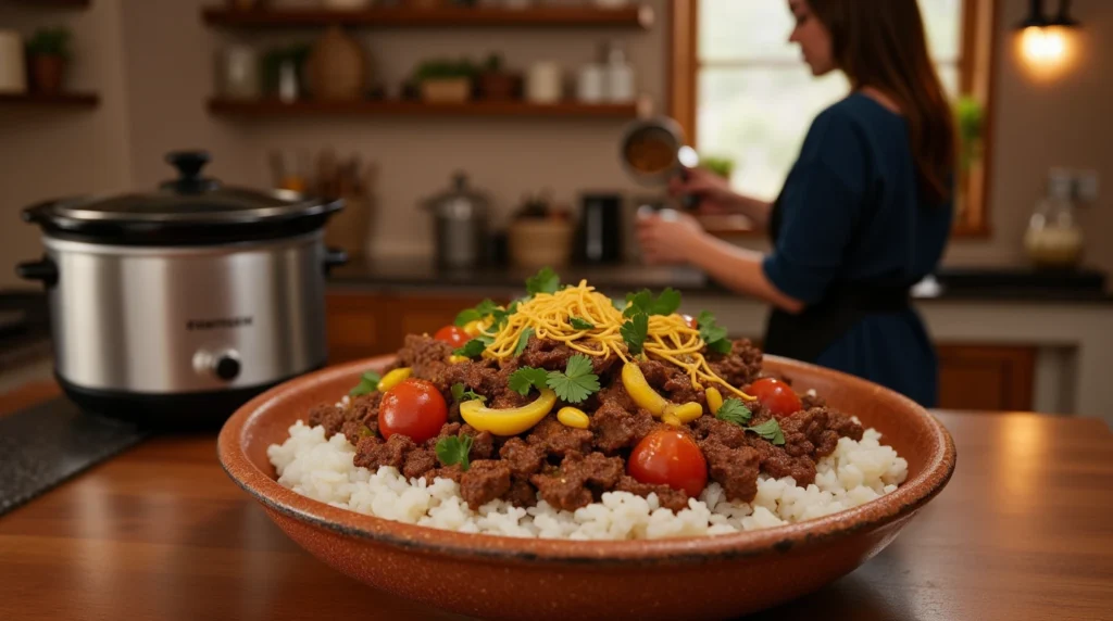 ground beef slow cooker recipes serving