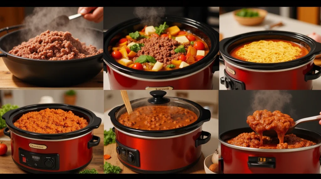 ground beef slow cooker recipes step by step