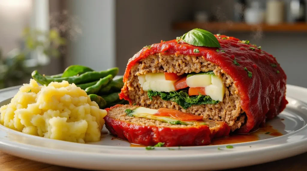 italian meatloaf serving
