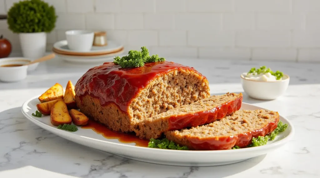 meatloaf with stove top serving