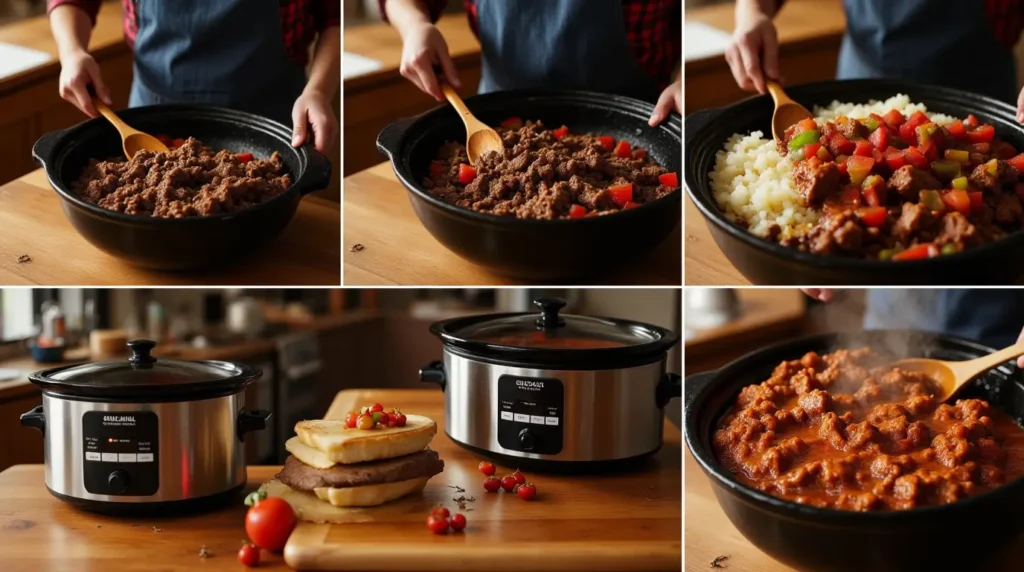 slow cooker ground beef recipes step by step