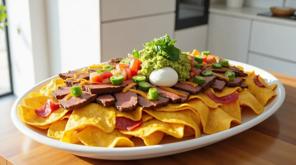 steak nachos recipe serving