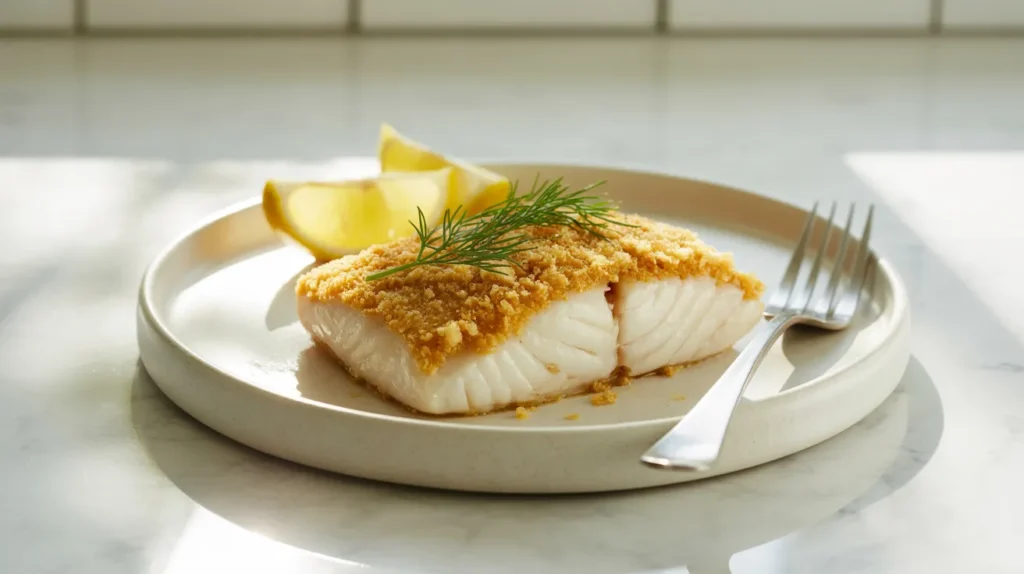 Baked Cod Fish Recipes with Panko serving