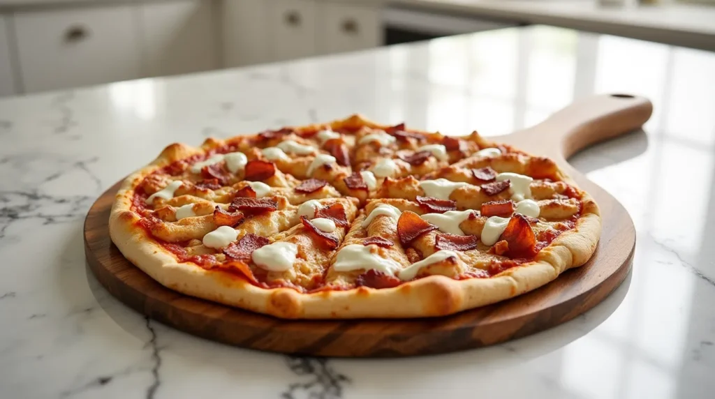 Chicken Bacon Ranch Pizza Recipe serving