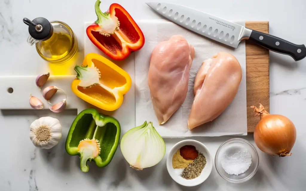 Chicken Recipes with Peppers ingredients
