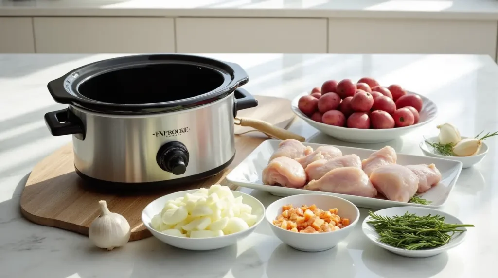 Chicken and Potatoes Crock Pot Recipes ingredients