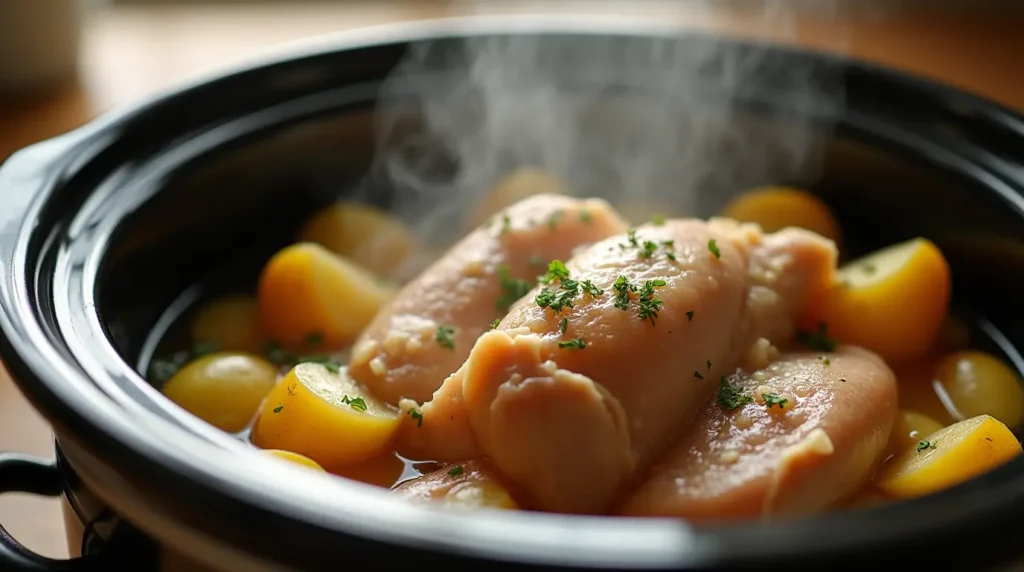 Chicken and Potatoes Crock Pot Recipes step by step