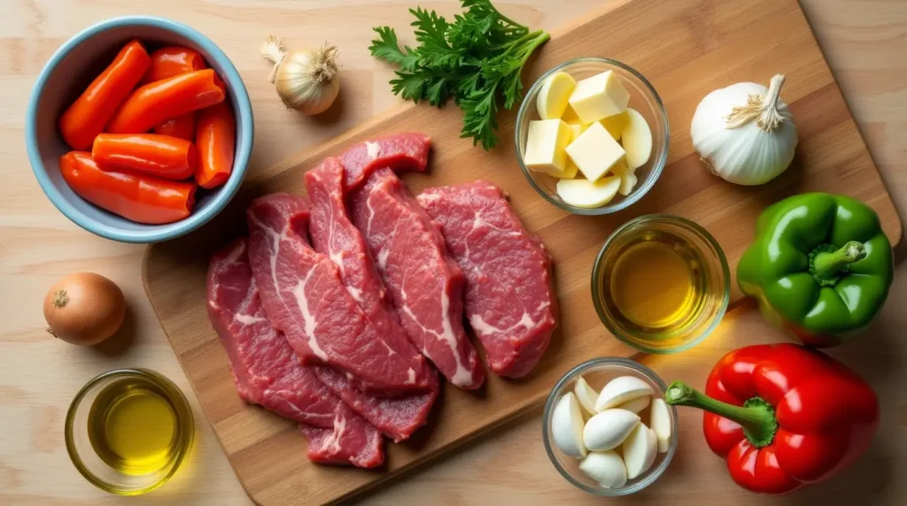 Chip Steak Recipes ingredients