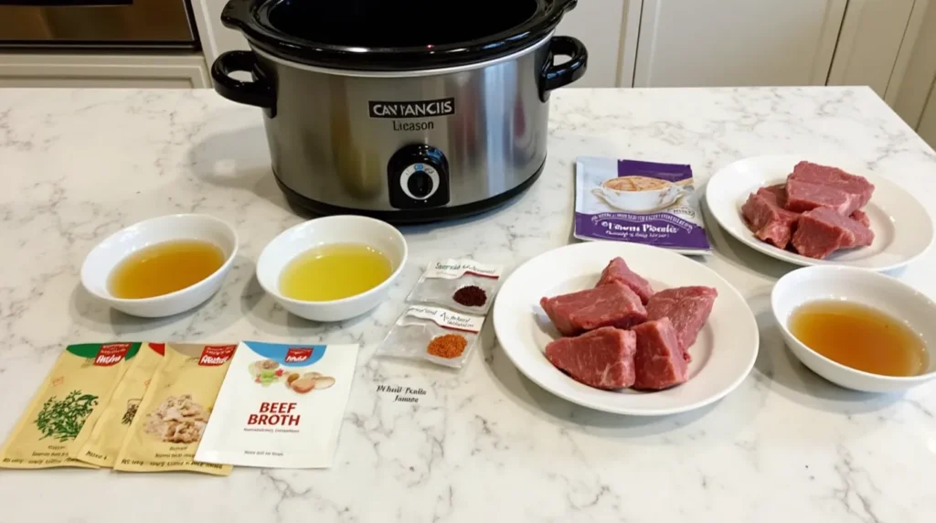 Crock Pot Cubed Steak Recipes ingredients