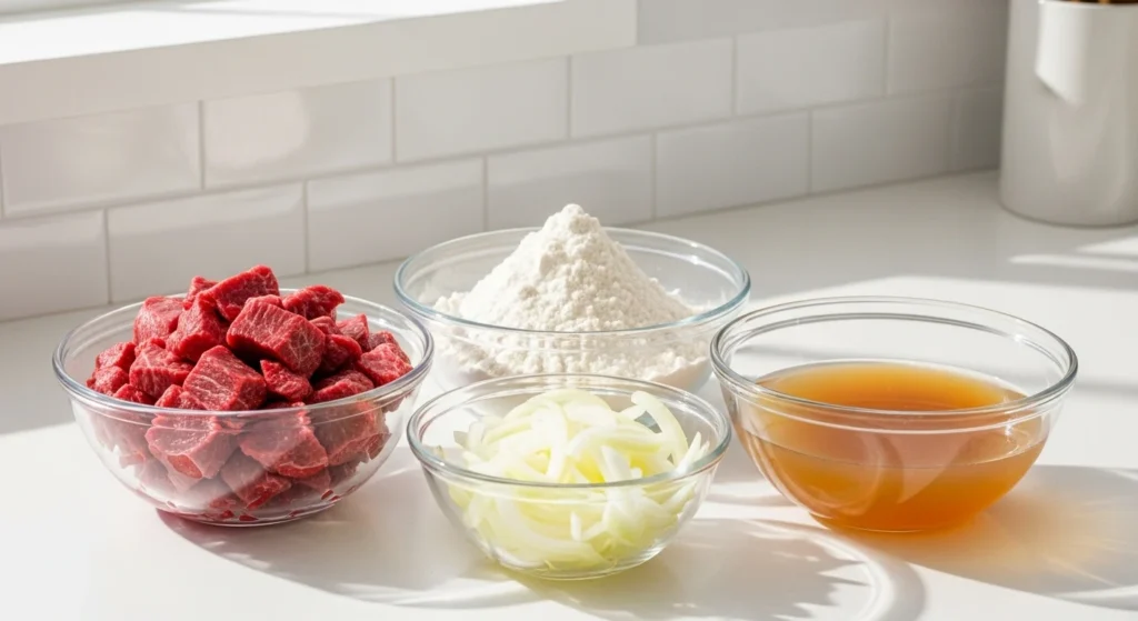 Cubed Beef Steak Recipes ingredients