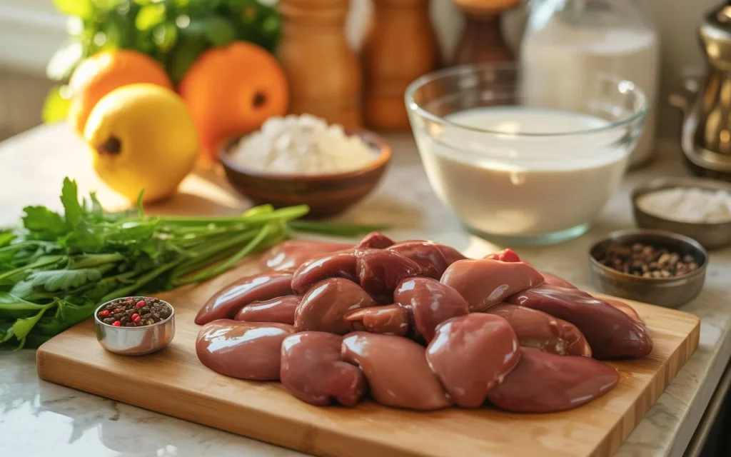 Fried Chicken Liver Recipes ingredients