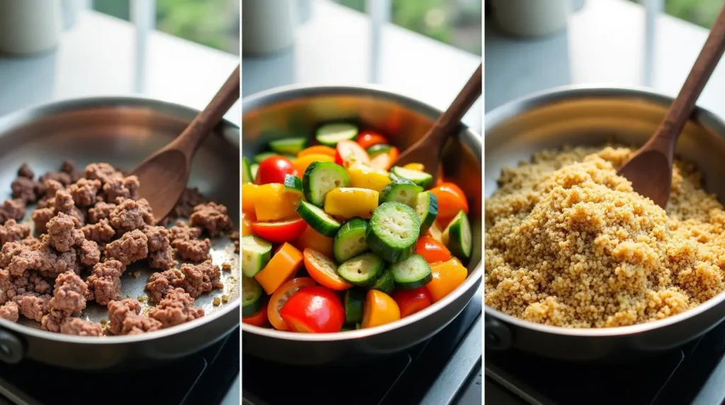 High Protein Ground Beef Recipes step by step