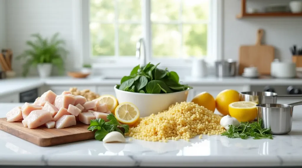 Lemon Chicken Orzo Recipe ingredients