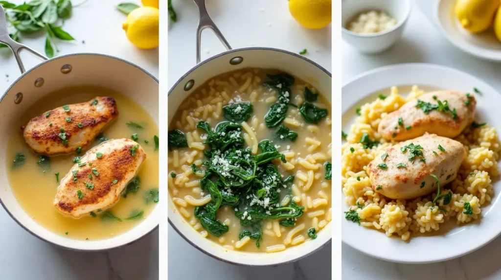 Lemon Chicken Orzo Recipe step by step