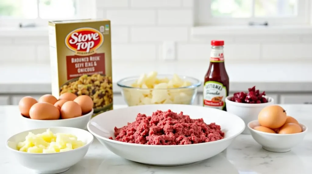 Meatloaf Stove Top Stuffing Recipe ingredients