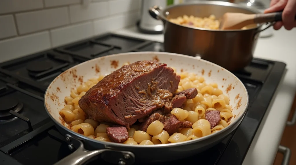 Old-Fashioned Beef and Noodles Recipe step by step