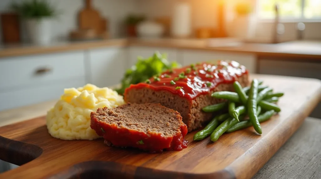 Southern Food Meatloaf Recipe serving
