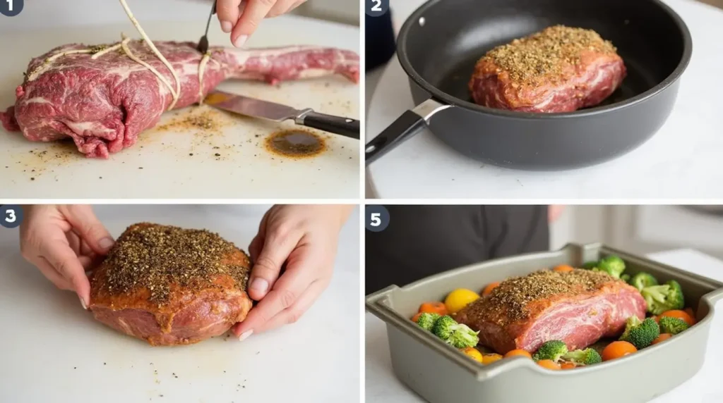 beef bottom round roast recipe step by step