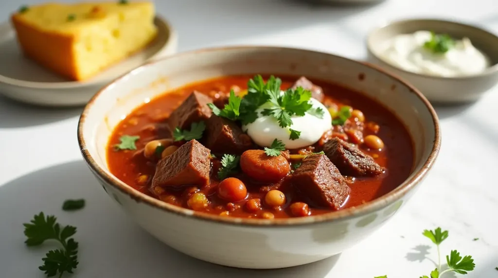 beef steak chili recipe serving