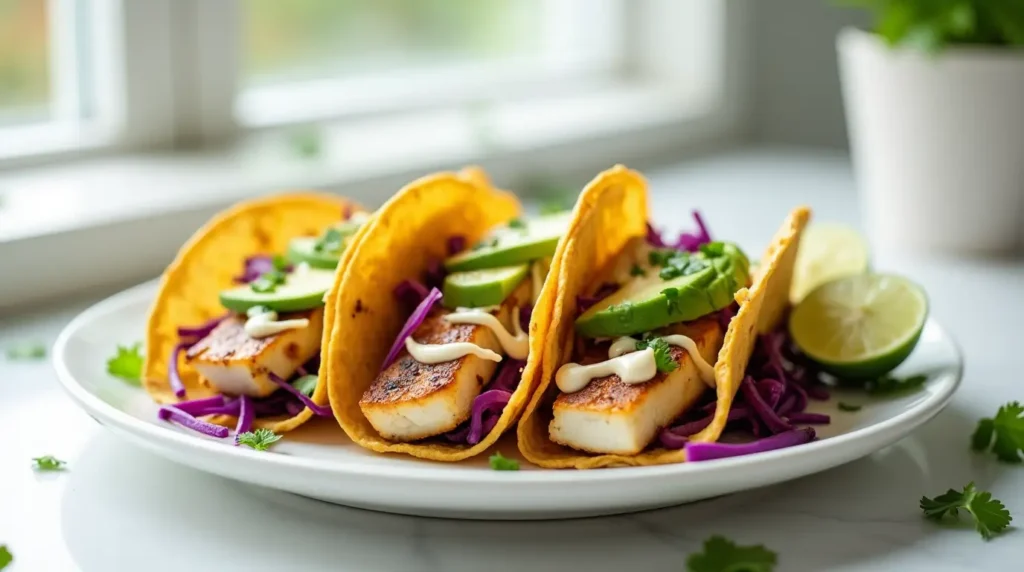 Halibut Fish Taco Recipe serving