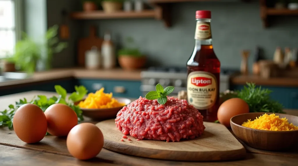 Crockpot French Onion Meatloaf ingredients