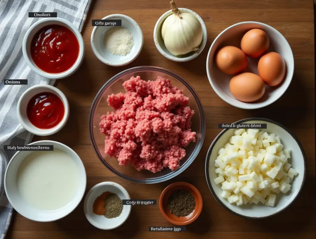 Gluten Free Meatloaf Recipe ingredients