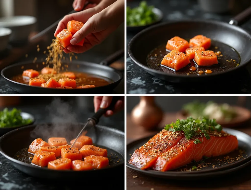 Crispy Salmon Bites Recipe: Perfect Appetizer in 15 Minutes 3 Salmon Bites Recipe step by step