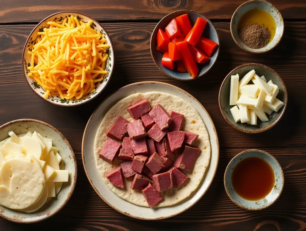 Steak Quesadilla ingredients